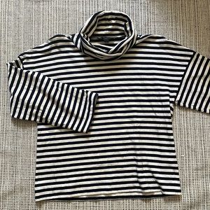 J Crew womens striped turtleneck long sleeve top